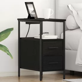    Éjjeli Szekrények 2 pcs Musta tammi 30 x 48 x 61 cm Faanyag