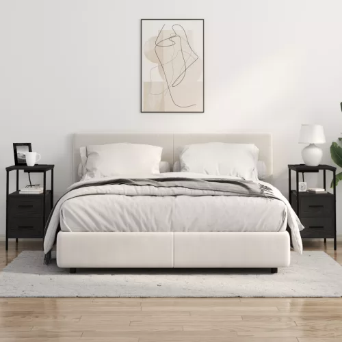  Éjjeli Szekrények 2 pcs Musta tammi 30 x 48 x 61 cm Faanyag