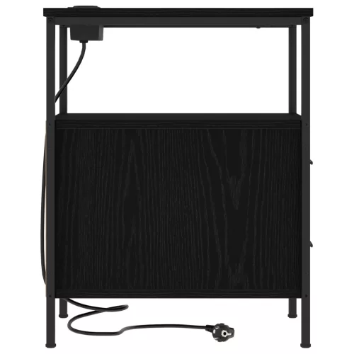  Éjjeli Szekrények 2 pcs Musta tammi 30 x 48 x 61 cm Faanyag