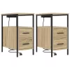  Éjjeli Szekrények 2 pcs sonoma tölgy 30 x 48 x 61 cm Faanyag