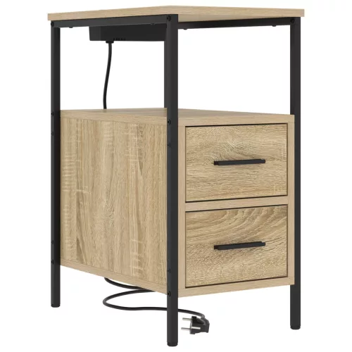  Éjjeli Szekrények 2 pcs sonoma tölgy 30 x 48 x 61 cm Faanyag