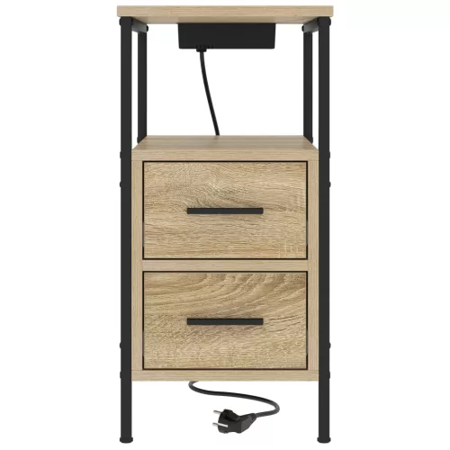  Éjjeli Szekrények 2 pcs sonoma tölgy 30 x 48 x 61 cm Faanyag