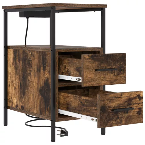  Éjjeli Szekrények 2 pcs Füstölt tölgy 30 x 48 x 61 cm Faanyag