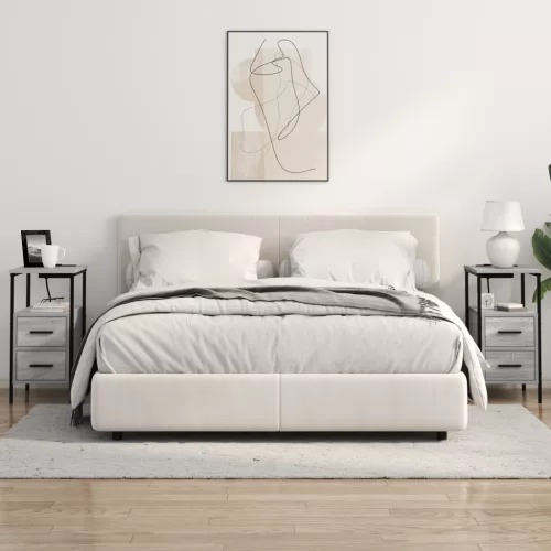  Éjjeli Szekrények 2 pcs Szürke sonoma 30 x 48 x 61 cm Faanyag
