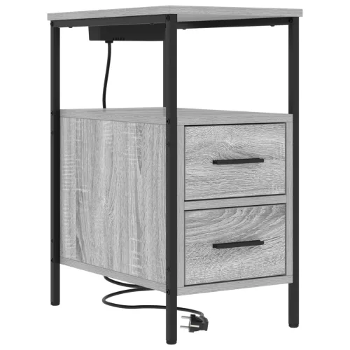  Éjjeli Szekrények 2 pcs Szürke sonoma 30 x 48 x 61 cm Faanyag