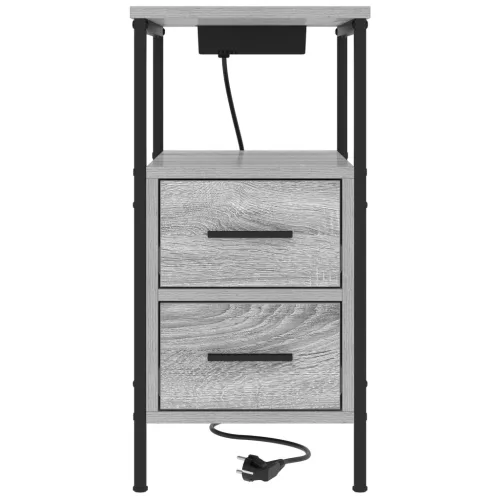  Éjjeli Szekrények 2 pcs Szürke sonoma 30 x 48 x 61 cm Faanyag