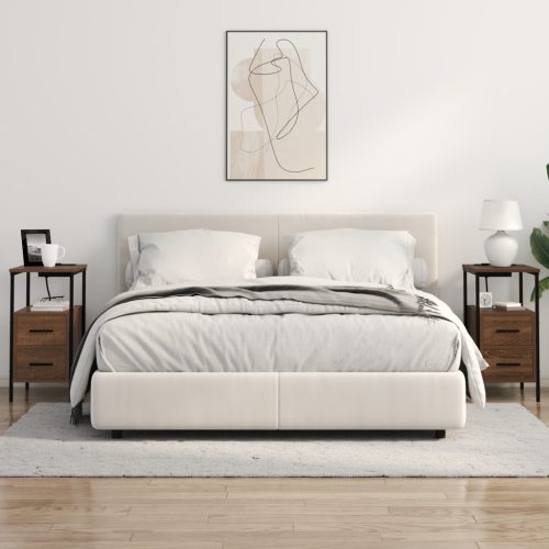  Éjjeliszekrény fiókkal barna tölgy 30 x 48 x 61 cm Faanyag