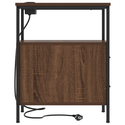  Éjjeliszekrény fiókkal barna tölgy 30 x 48 x 61 cm Faanyag