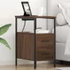 Éjjeli Szekrények 2 pcs barna tölgy 30 x 48 x 61 cm Faanyag