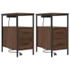  Éjjeli Szekrények 2 pcs barna tölgy 30 x 48 x 61 cm Faanyag