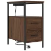 Éjjeli Szekrények 2 pcs barna tölgy 30 x 48 x 61 cm Faanyag