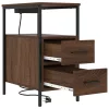  Éjjeli Szekrények 2 pcs barna tölgy 30 x 48 x 61 cm Faanyag