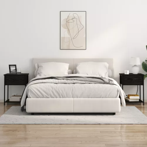  Éjjeliszekrény fiókkal Musta tammi 42 x 41 x 56 cm Faanyag