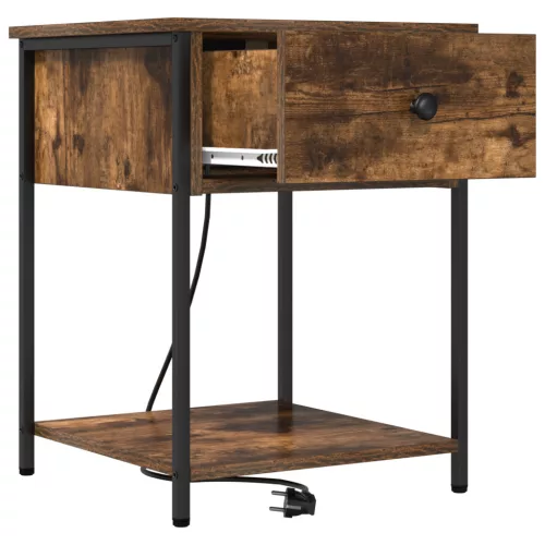  Éjjeli Szekrények 2 pcs Füstölt tölgy 42 x 41 x 56 cm Faanyag