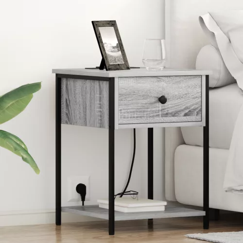  Éjjeliszekrény fiókkal Szürke sonoma 42 x 41 x 56 cm Faanyag