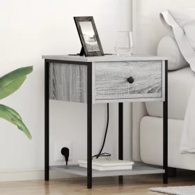    Éjjeli Szekrények 2 pcs Szürke sonoma 42 x 41 x 56 cm Faanyag