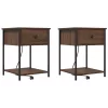  Éjjeli Szekrények 2 pcs barna tölgy 42 x 41 x 56 cm Faanyag