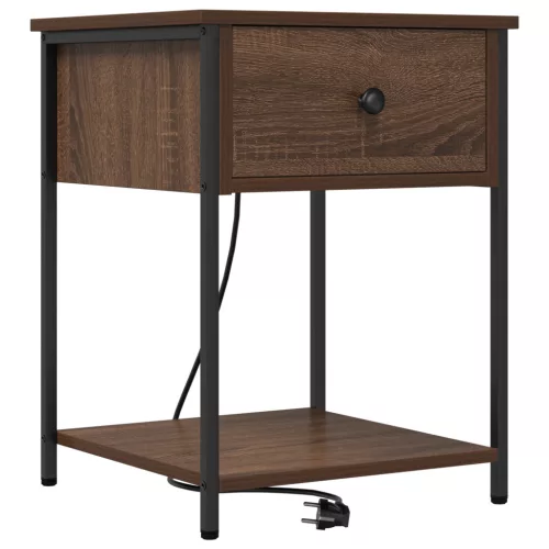  Éjjeli Szekrények 2 pcs barna tölgy 42 x 41 x 56 cm Faanyag