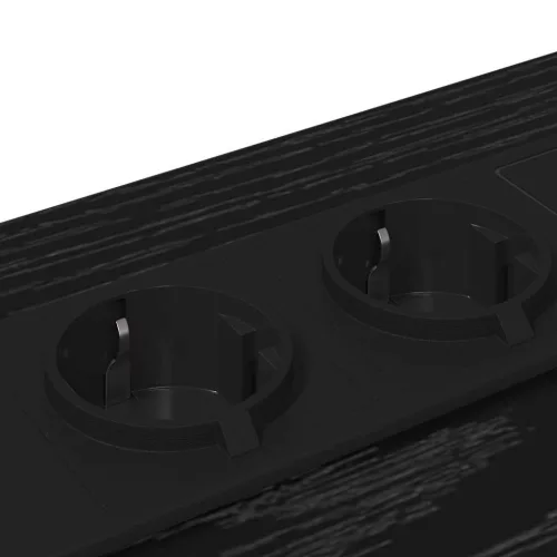  Éjjeliszekrény Töltőállomással fiókkal Musta tammi Faanyag