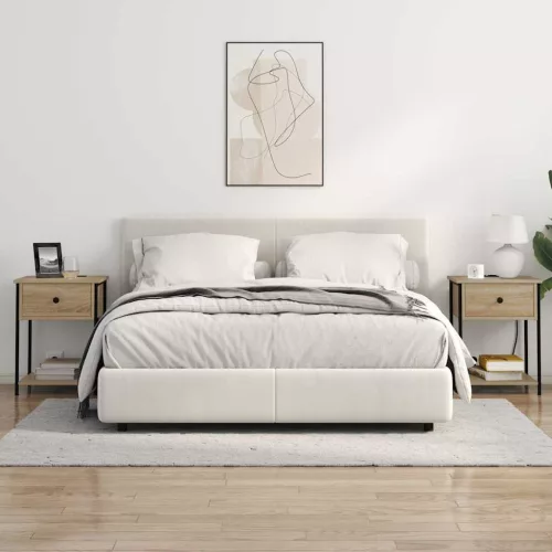  Éjjeliszekrény Töltőállomással fiókkal sonoma tölgy Faanyag