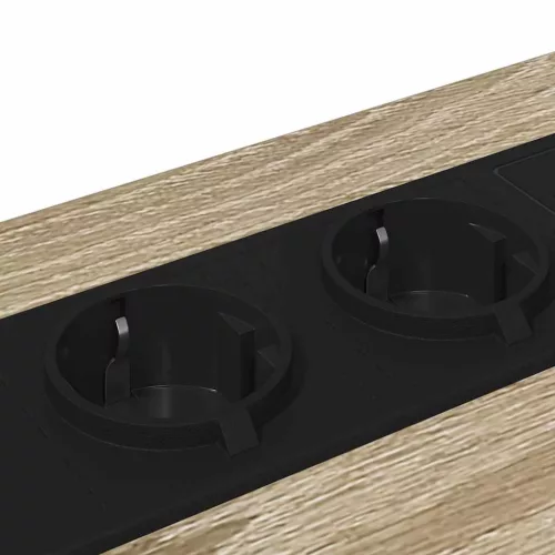  Éjjeliszekrény Töltőállomással fiókkal sonoma tölgy Faanyag