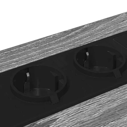  Éjjeliszekrény Töltőállomással fiókkal Szürke sonoma Faanyag