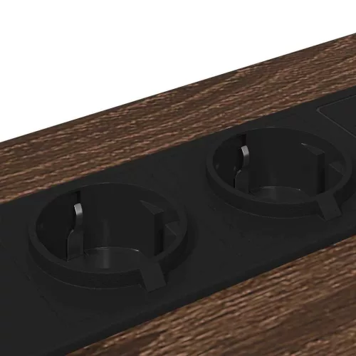  Éjjeliszekrény Töltőállomással fiókkal barna tölgy Faanyag