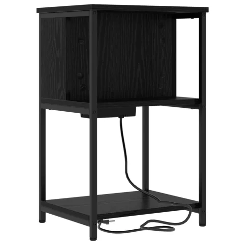  Éjjeliszekrény 2 pcs Musta tammi 38 x 31 x 61 cm Faanyag