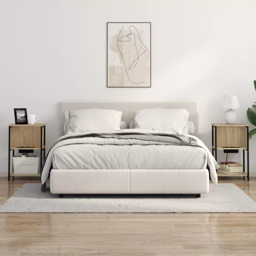  Éjjeliszekrény 2 pcs sonoma tölgy 38 x 31 x 61 cm Faanyag