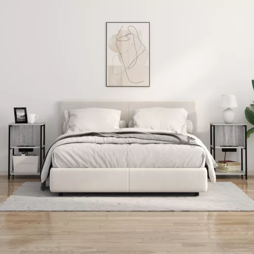  Éjjeliszekrény 2 pcs Szürke sonoma 38 x 31 x 61 cm Faanyag