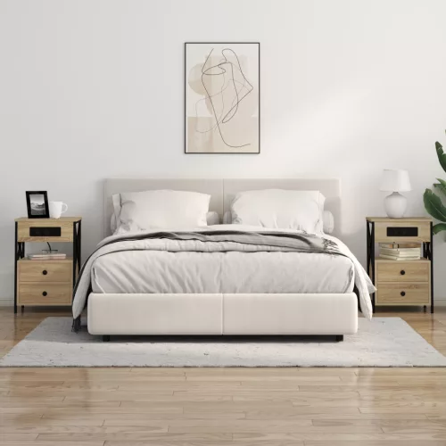  Éjjeliszekrény 2 pcs sonoma tölgy 40 x 31 x 60 cm Faanyag