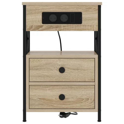 Éjjeliszekrény 2 pcs sonoma tölgy 40 x 31 x 60 cm Faanyag