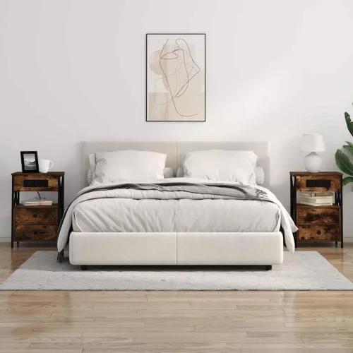  Éjjeliszekrény fiókkal Füstölt tölgy 40 x 31 x 60 cm Faanyag