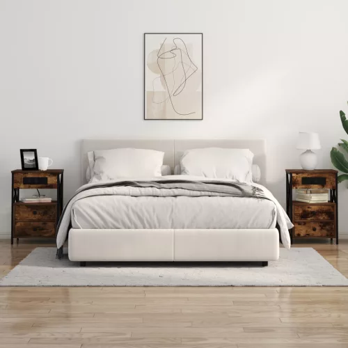  Éjjeliszekrény 2 pcs Füstölt tölgy 40 x 31 x 60 cm Faanyag