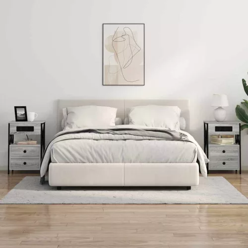  Éjjeliszekrény fiókkal Szürke sonoma 40 x 31 x 60 cm Faanyag