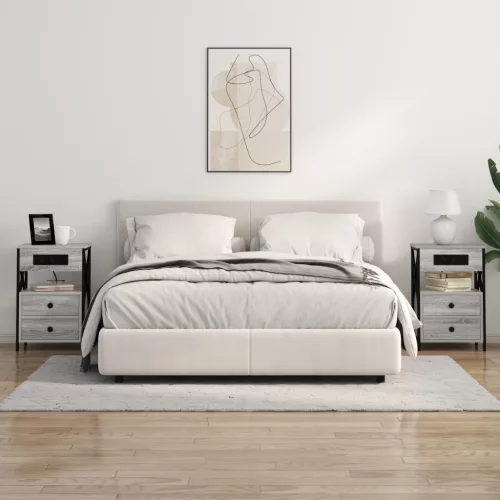 Éjjeliszekrény 2 pcs Szürke sonoma 40 x 31 x 60 cm Faanyag