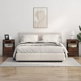  Éjjeliszekrény 2 pcs barna tölgy 40 x 31 x 60 cm Faanyag