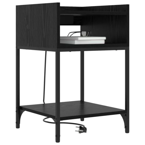  Éjjeli Szekrények 2 pcs Musta tammi 40 x 40 x 61 cm Faanyag