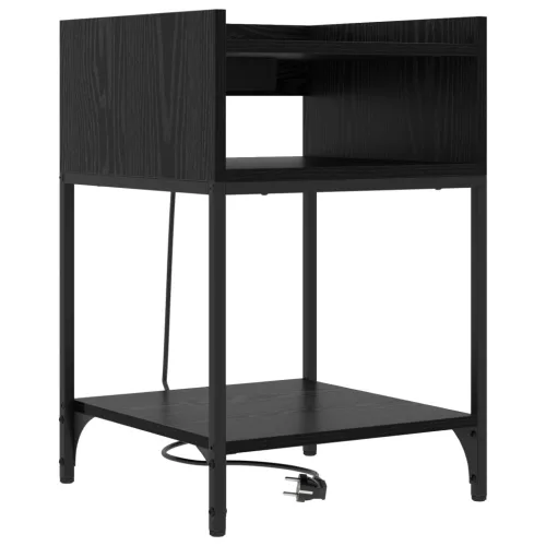 Éjjeli Szekrények 2 pcs Musta tammi 40 x 40 x 61 cm Faanyag