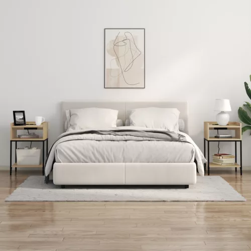  Éjjeliszekrény polcokkal tárolóval sonoma tölgy 40 x 40 x 61 cm Faanyag