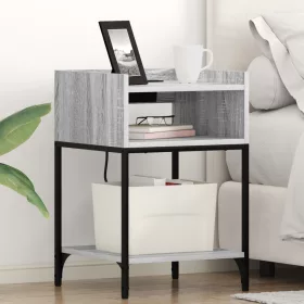    Éjjeliszekrény polcokkal tárolóval Szürke sonoma 40 x 40 x 61 cm Faanyag