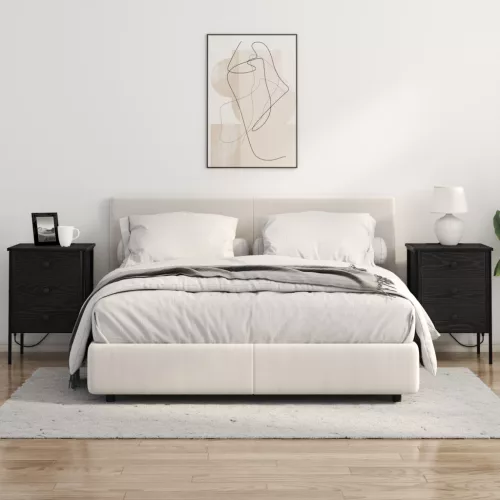  Éjjeli Szekrények 2 pcs Musta tammi 42 x 41 x 61 cm Faanyag