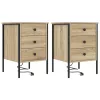  Éjjeli Szekrények 2 pcs sonoma tölgy 42 x 41 x 61 cm Faanyag