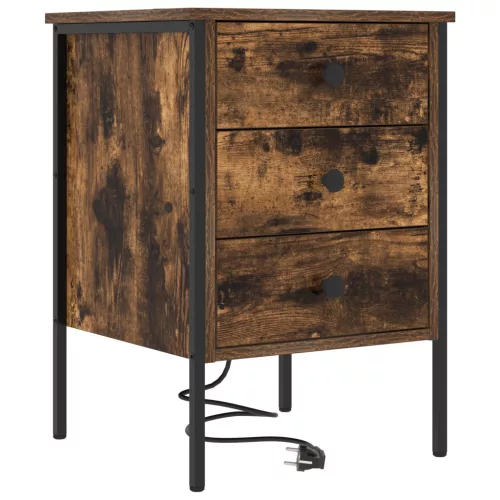  Éjjeliszekrény fiókkal Füstölt tölgy 42 x 41 x 61 cm Faanyag