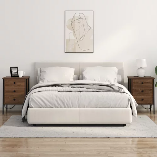  Éjjeliszekrény fiókkal barna tölgy 42 x 41 x 61 cm Faanyag