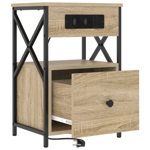  Éjjeli Szekrények 2 pcs sonoma tölgy 40 x 31 x 60 cm Faanyag