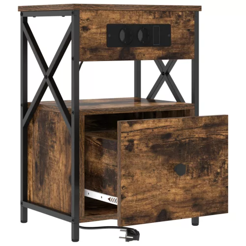  Éjjeliszekrény fiókkal Füstölt tölgy 40 x 31 x 60 cm Faanyag