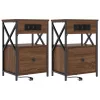  Éjjeli Szekrények 2 pcs barna tölgy 40 x 31 x 60 cm Faanyag