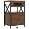  Éjjeli Szekrények 2 pcs barna tölgy 40 x 31 x 60 cm Faanyag