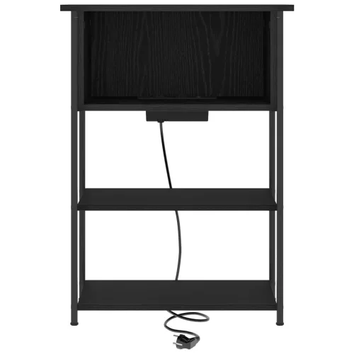  Éjjeliszekrény Musta tammi 55 x 31 x 76 cm Faanyag